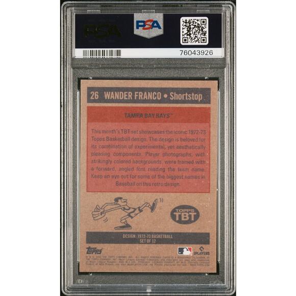 2022 Topps Throwback Thursday #26 Wander Franco Throwback Thursday PSA 9 - Picture 2 of 2